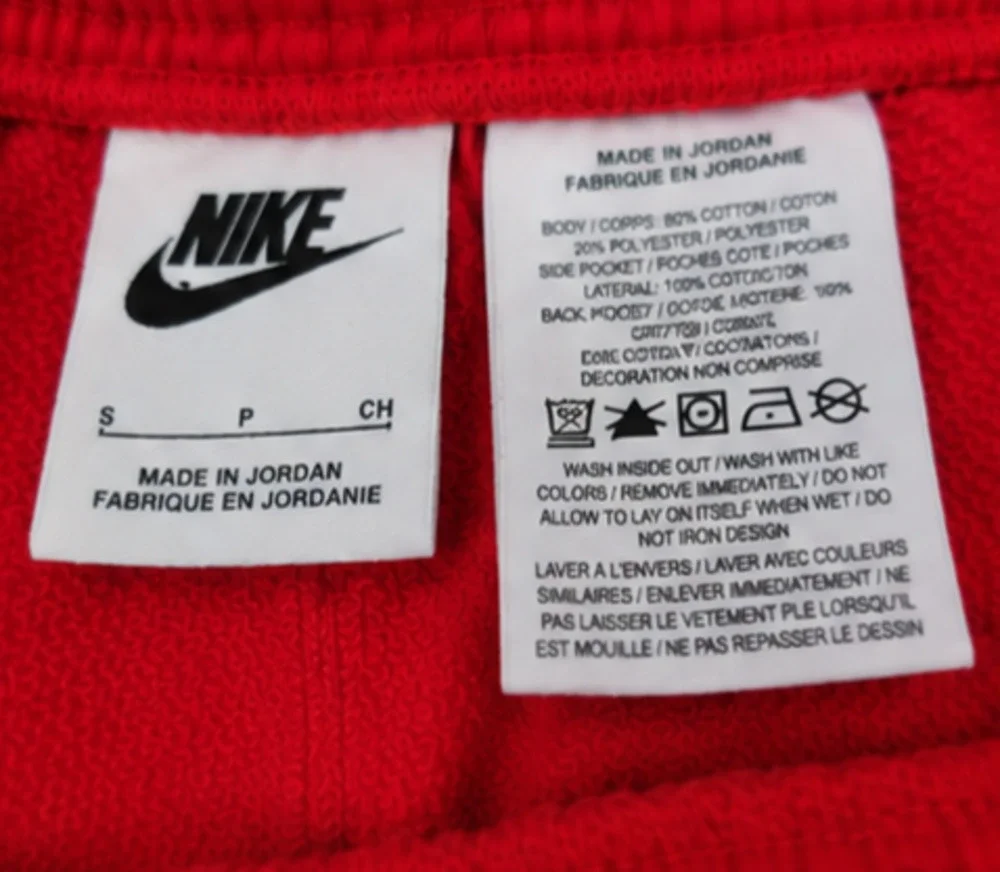 Nike Men's Sportswear Club Fleece Graphic Shorts in University Red